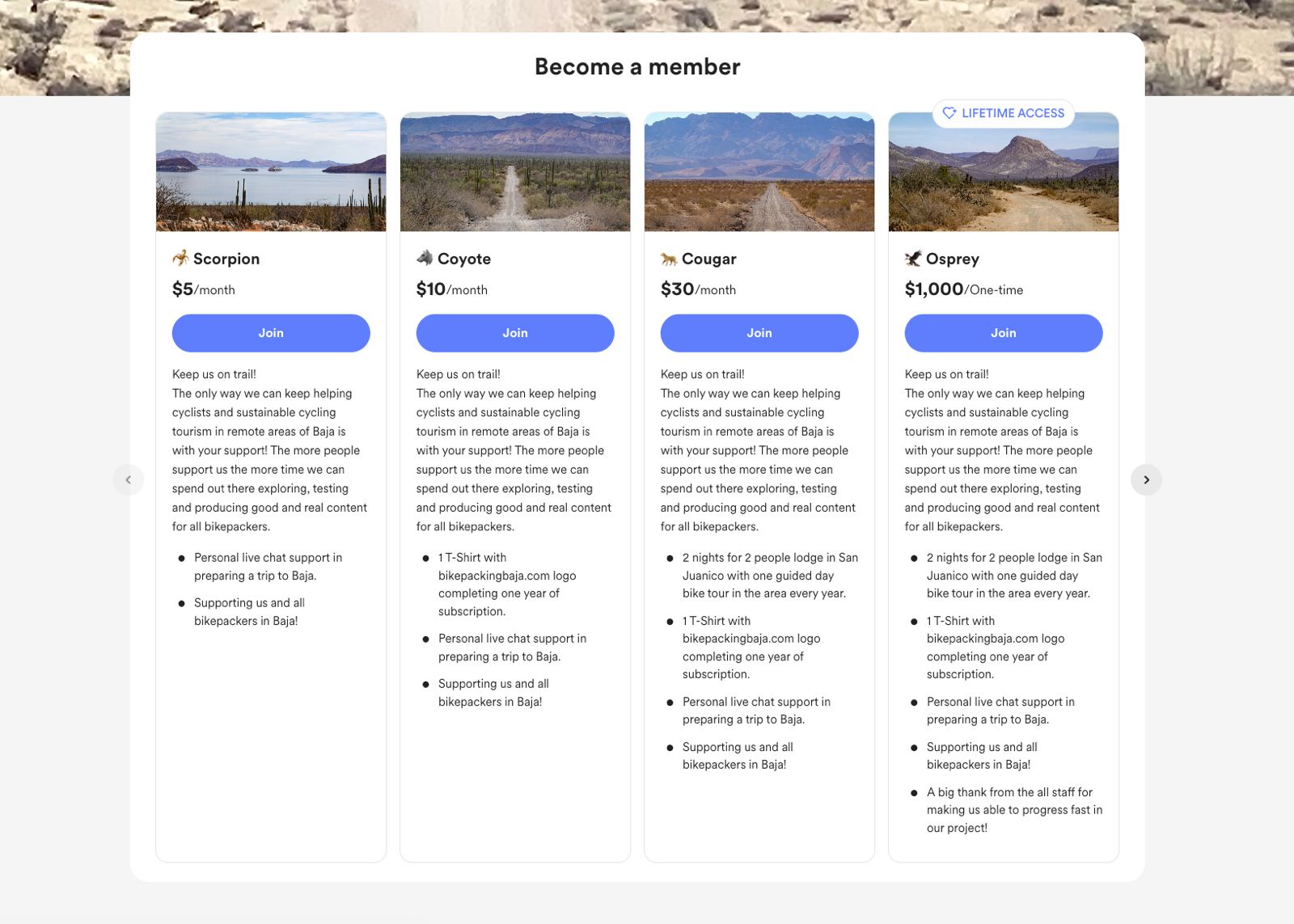 buy me a coffee , bikepacking baja